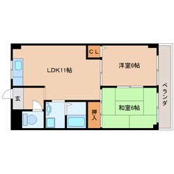 関屋駅 徒歩3分 6階の物件間取画像